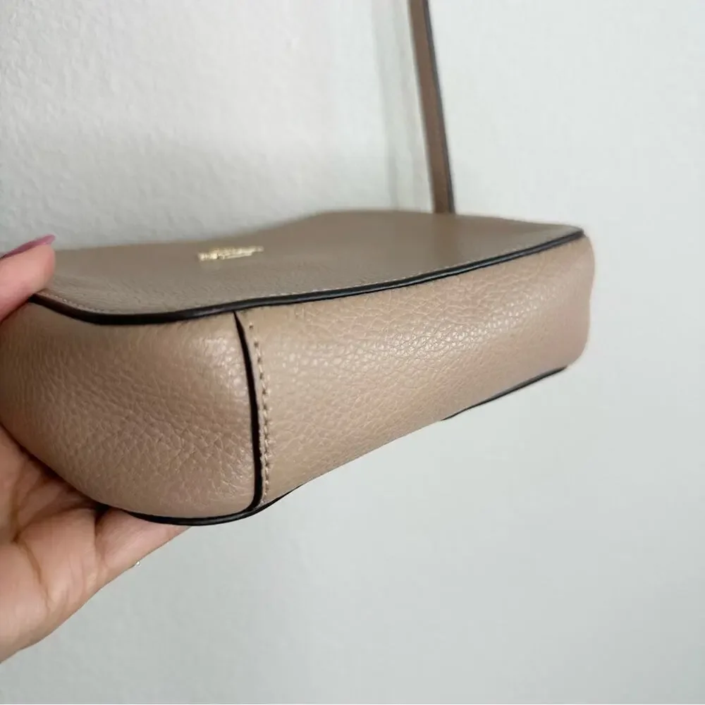 Coach Taupe Leather Crossbody Bag - Picture 5 of 7